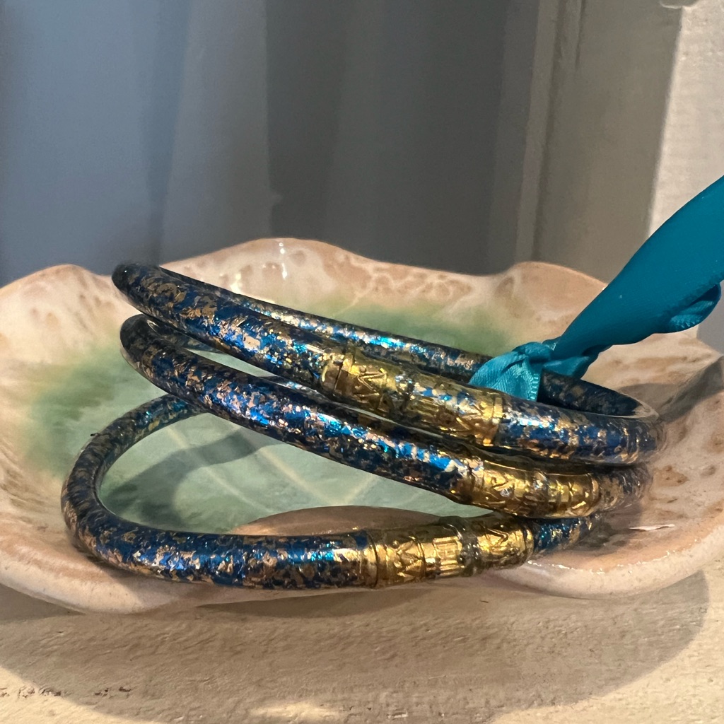 Blue Metallic All Weather Bracelets